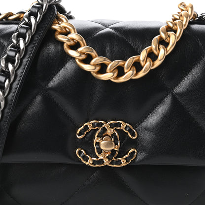 Chanel Goatskin Quilted Medium Chanel 19 Flap Black 10 of 11