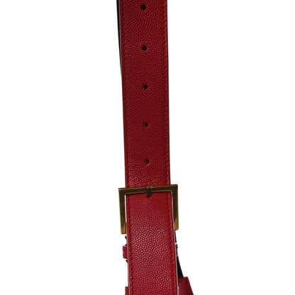 Saint Laurent Grain De Poudre Monogram Belt Bag Rouge Eros 11 of 14