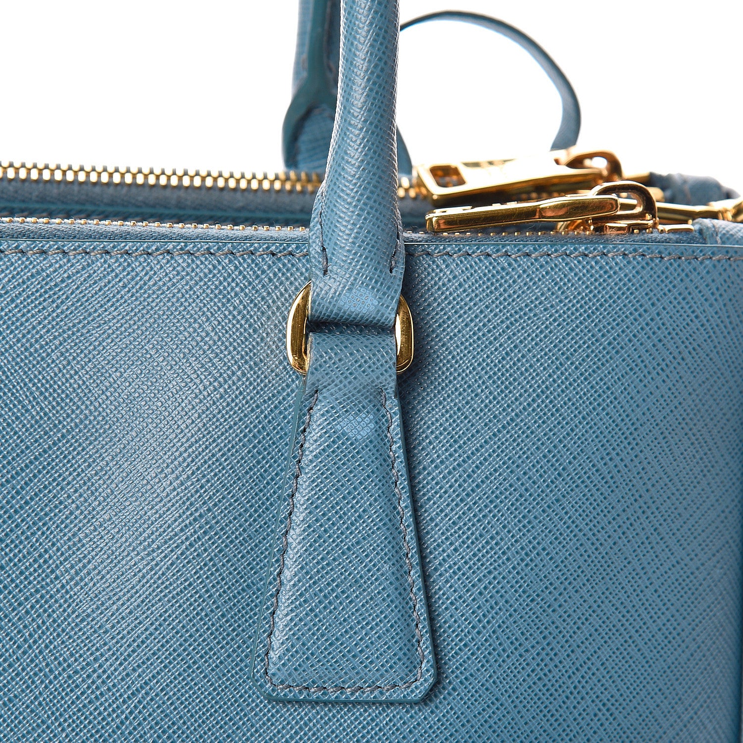 Prada Saffiano Galleria Small Double Zip Tote Turchese 11 of 17