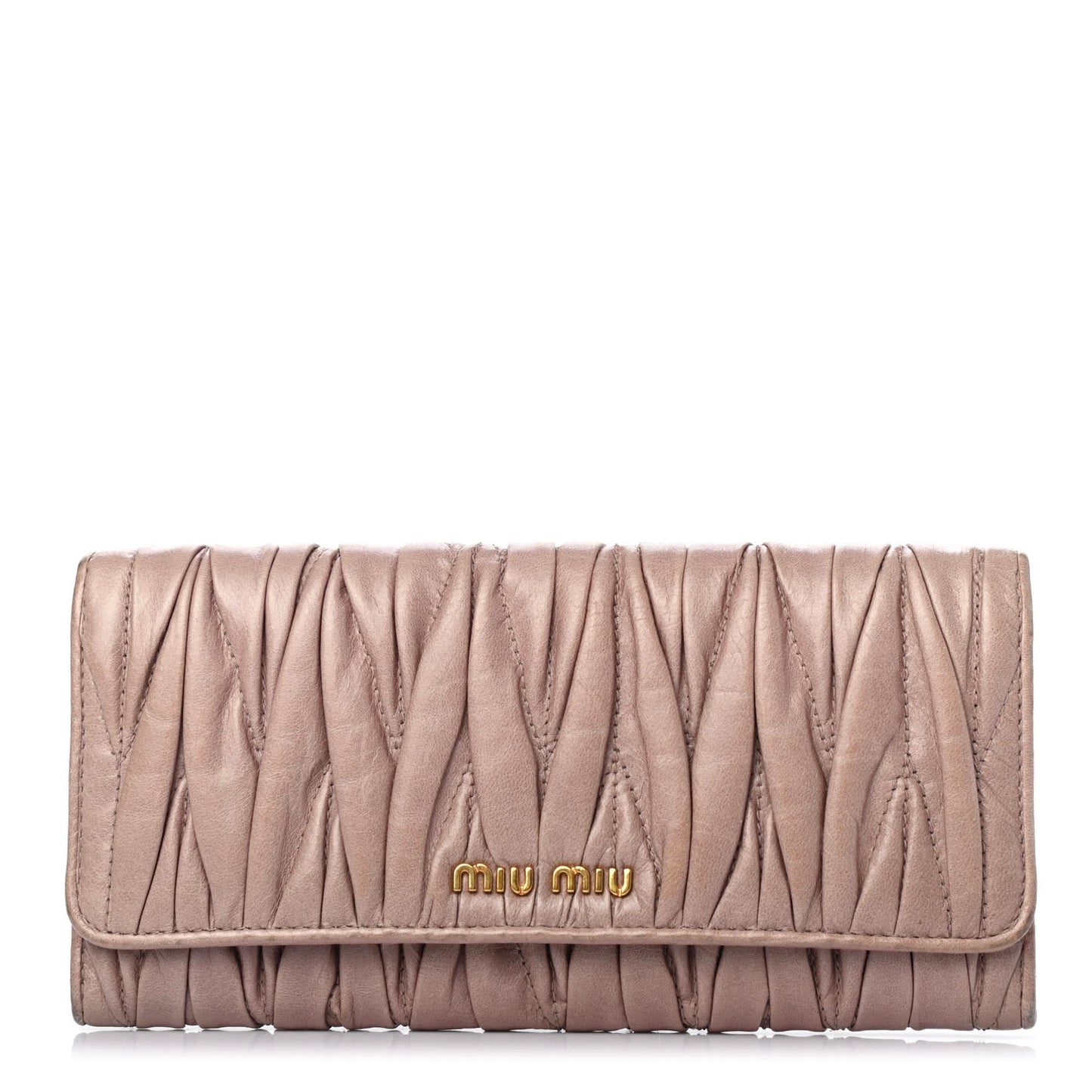 Nappa Matelasse Flap Wallet Cammeo