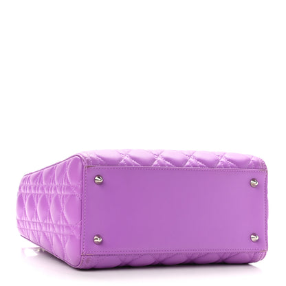 Christian Dior Lambskin Cannage Medium Lady Dior Purple 3 of 9