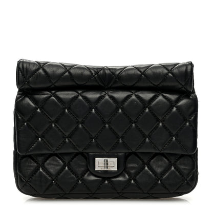 Chanel Lambskin Quilted Large Roll 2.55 Reissue Clutch Black 1 of 7