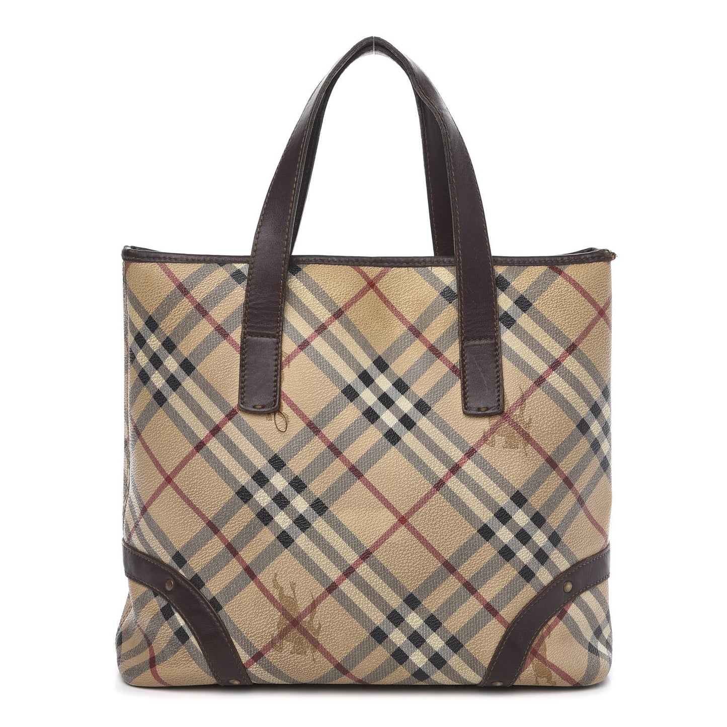 Haymarket Check Studded Tote Chocolate