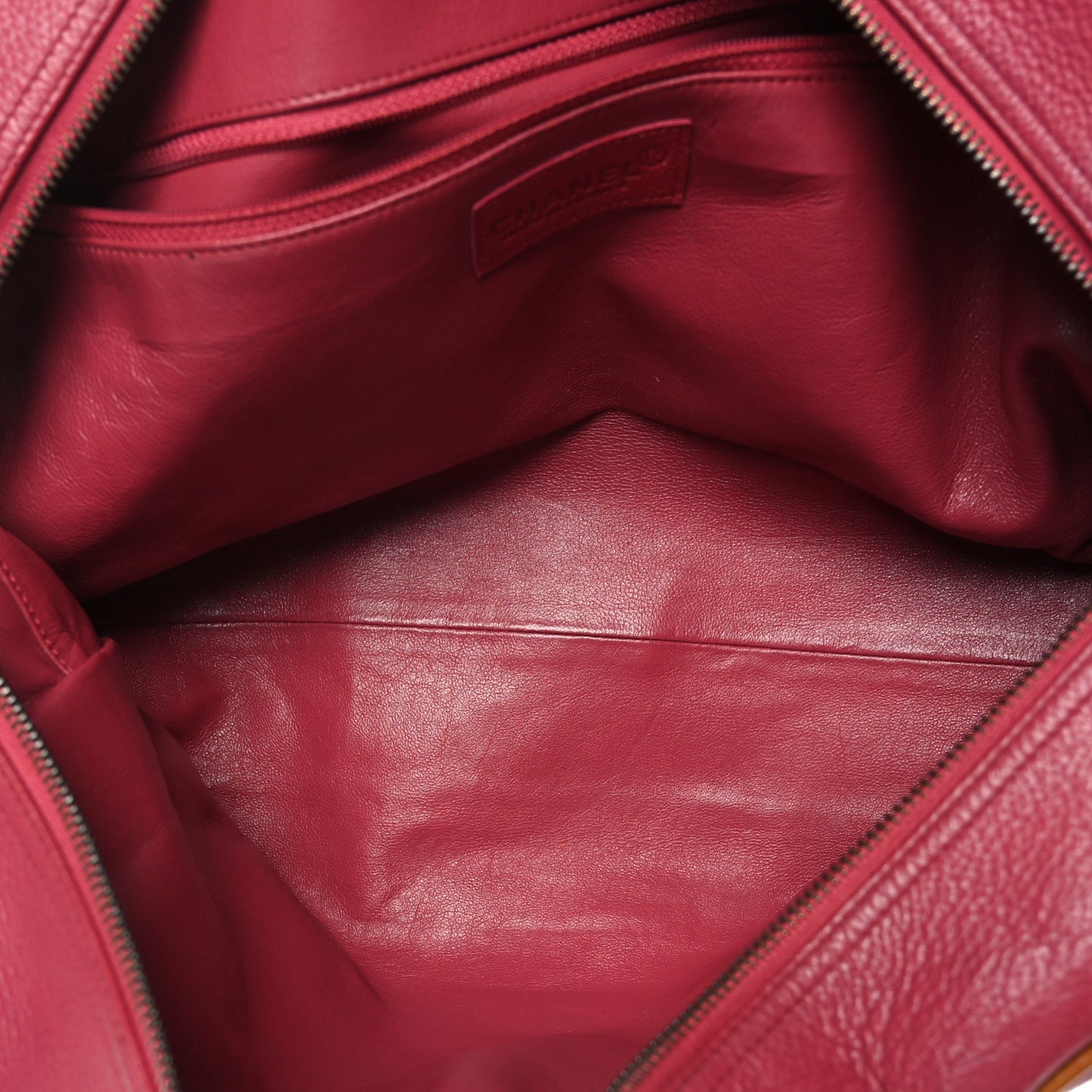 Caviar Patent Quilted Large Bowler Bag Red