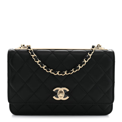 Chanel Lambskin Quilted Trendy CC Wallet On Chain WOC Black 1 of 11