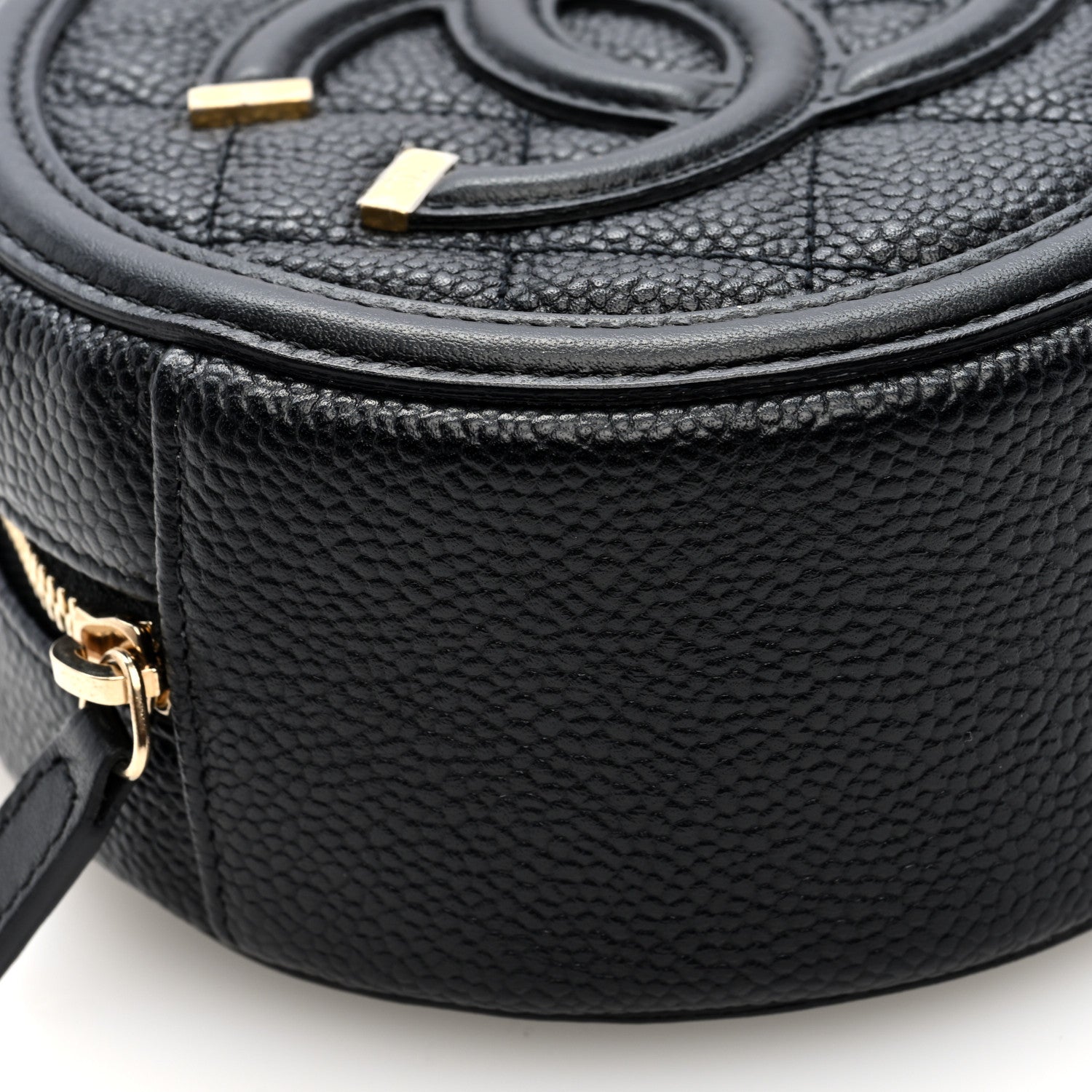 Chanel Caviar Quilted Round Filigree Crossbody Black 9 of 11