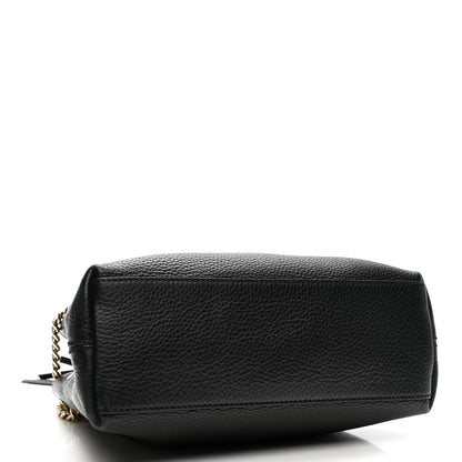 Gucci Pebbled Calfskin Small Soho Chain Shoulder Bag Black 4 of 14