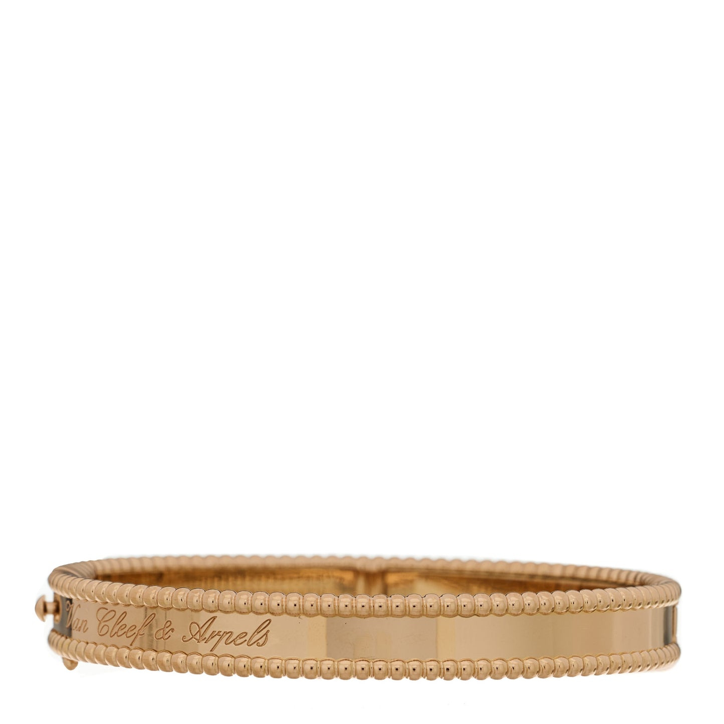 18K Rose Gold Perlee Signature Bangle Bracelet S