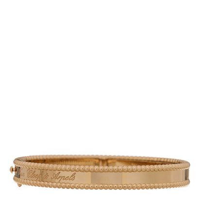 Van Cleef & Arpels 18K Rose Gold Perlee Signature Bangle Bracelet S 2 of 4
