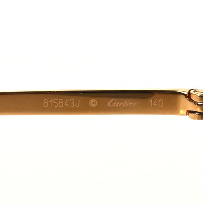 Cartier Santos de Cartier Aviator Sunglasses CT0065S Gold Black 5 of 8