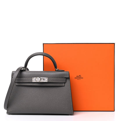 Hermes Epsom Mini Kelly Sellier 20 Gris Meyer 9 of 9
