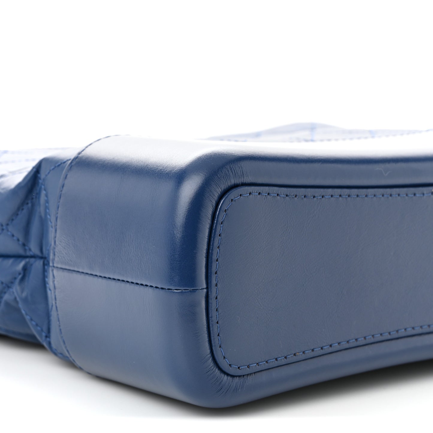 Patent Goatskin Quilted Medium Gabrielle Hobo Blue