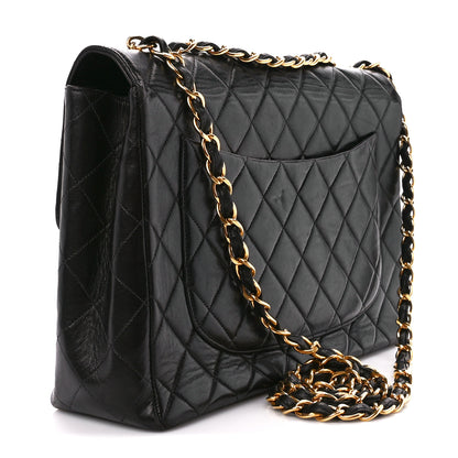 Chanel Lambskin Quilted Jumbo Single Flap Black 3 of 11