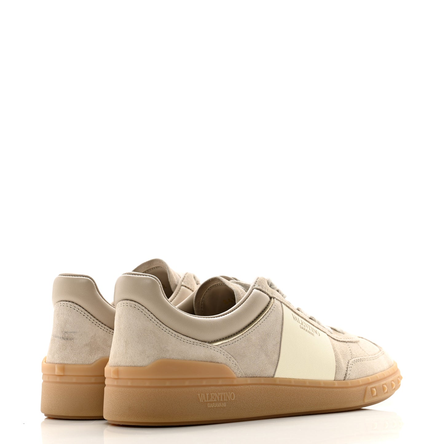 Suede Calfskin Womens Upvillage Low Top Sneakers 38 Beige Ivory