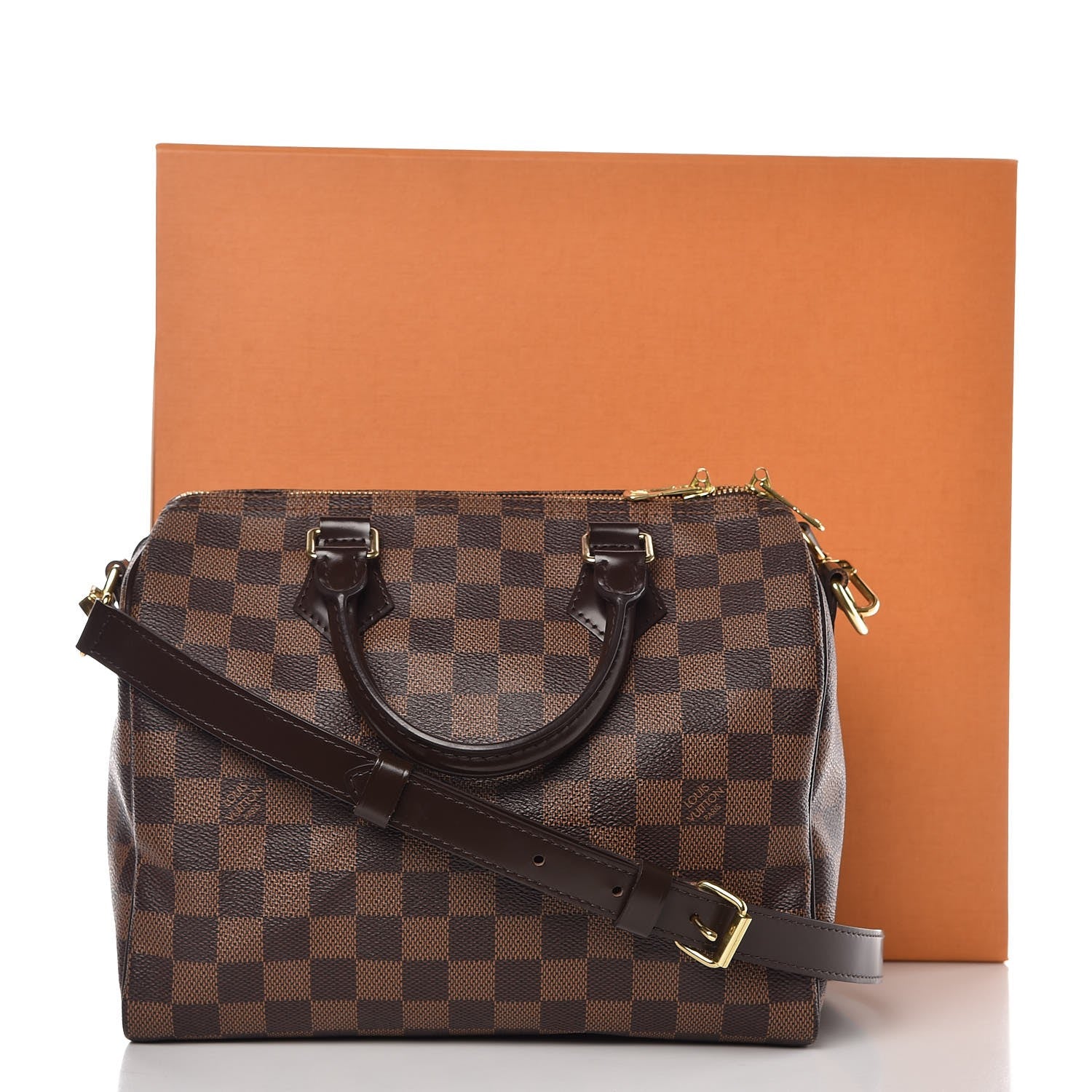 Louis Vuitton Damier Ebene Speedy Bandouliere 25 10 of 10