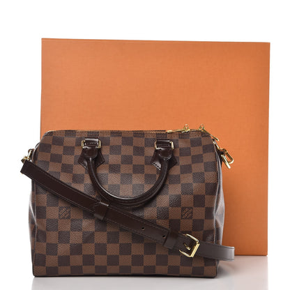 Louis Vuitton Damier Ebene Speedy Bandouliere 25 10 of 10