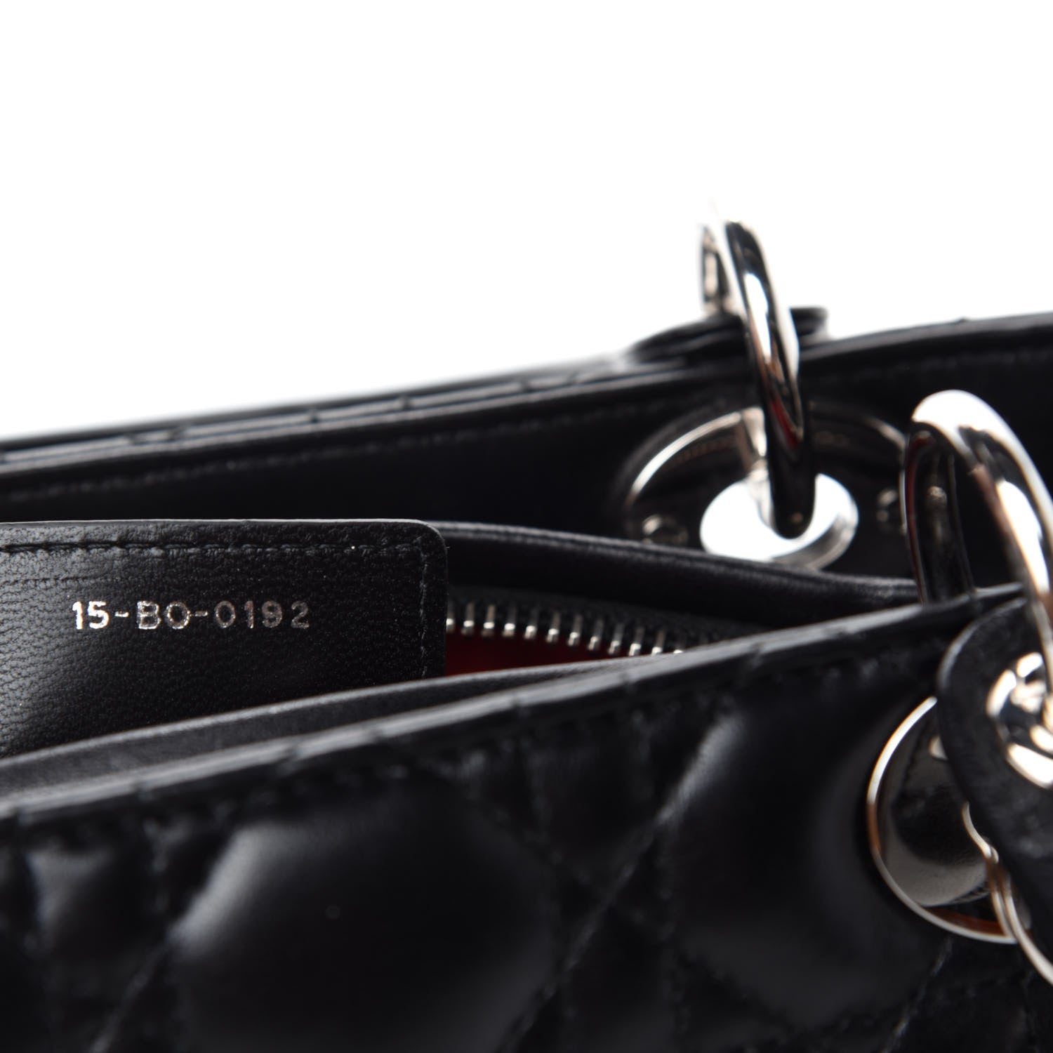 Christian Dior Lambskin Cannage Medium Lady Dior Black 9 of 10