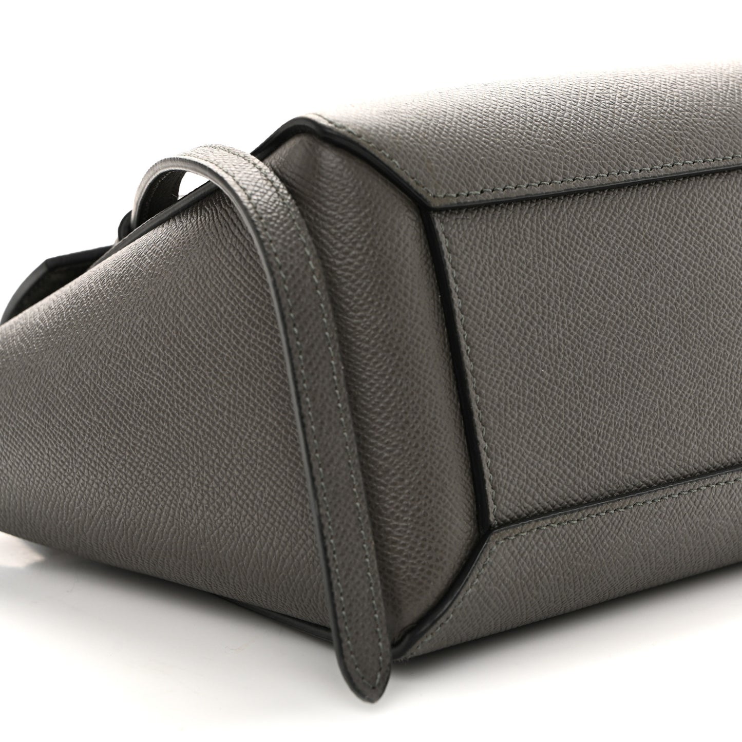 Grained Calfskin Nano Belt Bag Grey