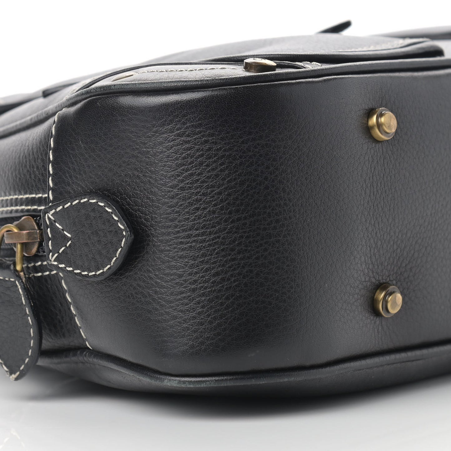 Calfskin Saddle Bowler Black