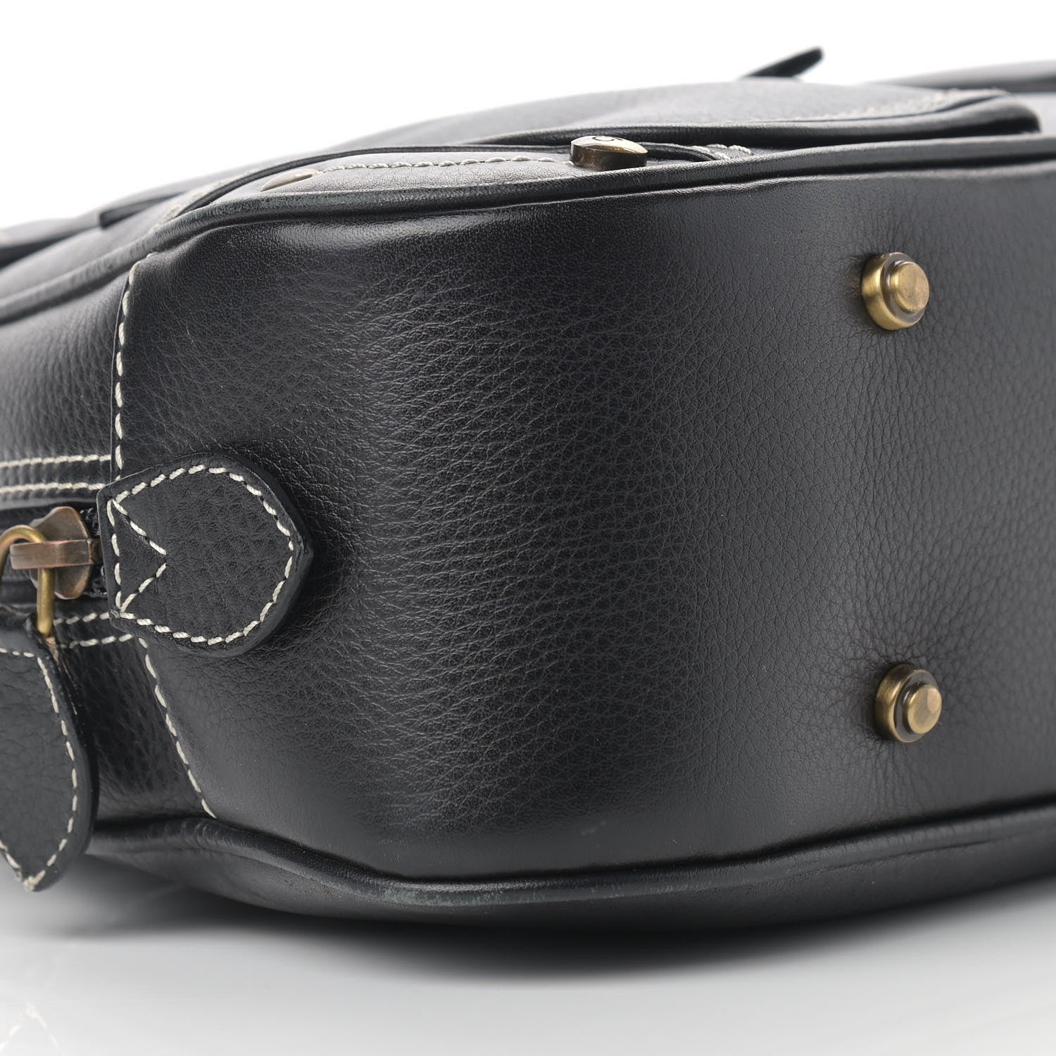 Christian Dior Calfskin Saddle Bowler Black 8 of 13