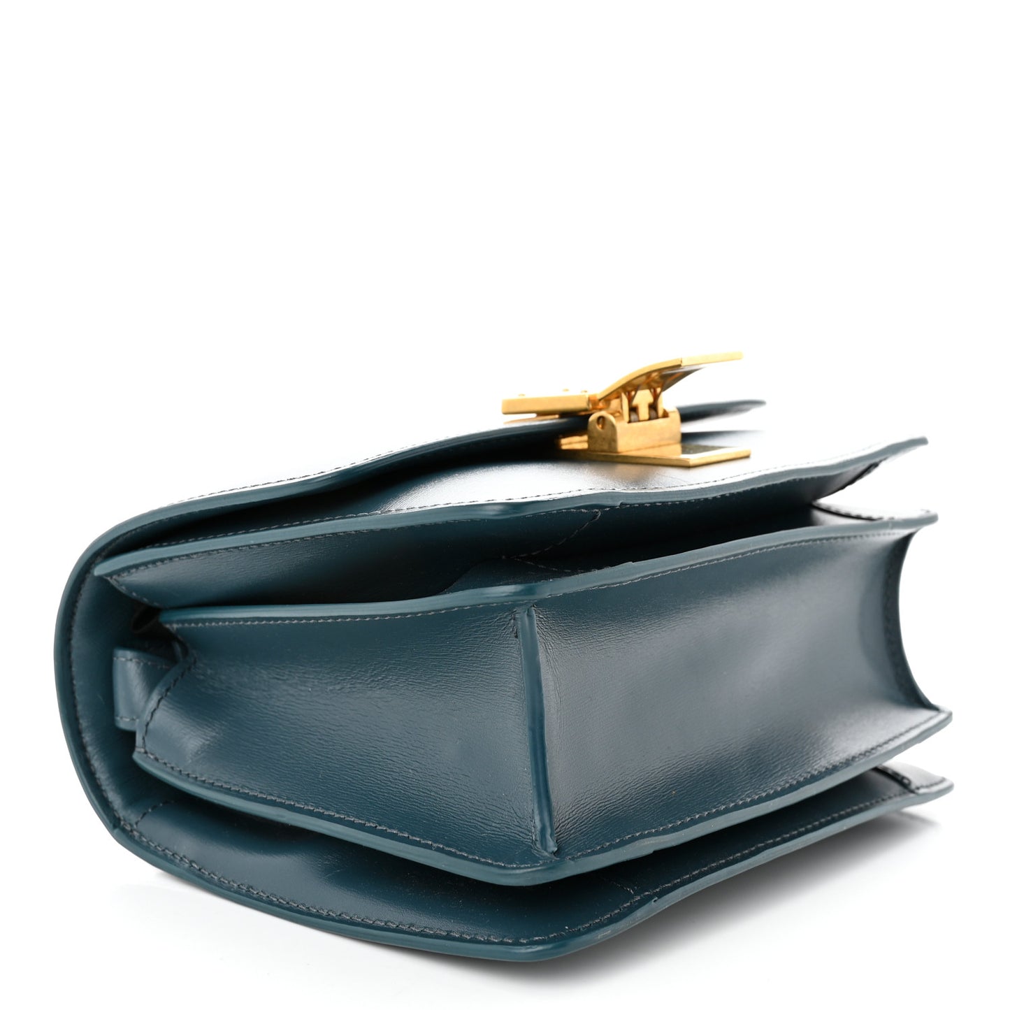 Box Calfskin Small Classic Box Flap Bag Petrol