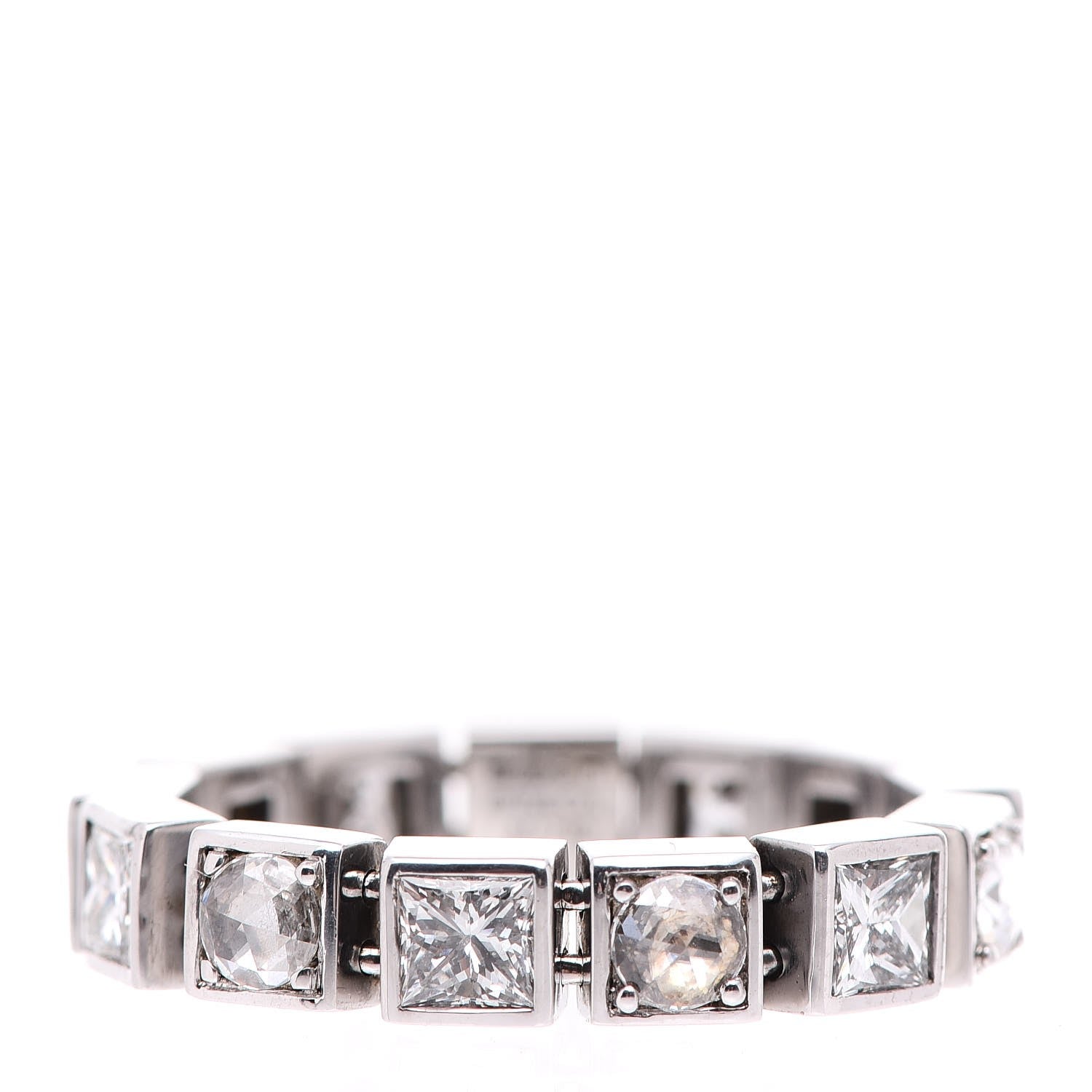 Tiffany 18K White Gold Diamond Flex Band 54.5 7 1 of 4