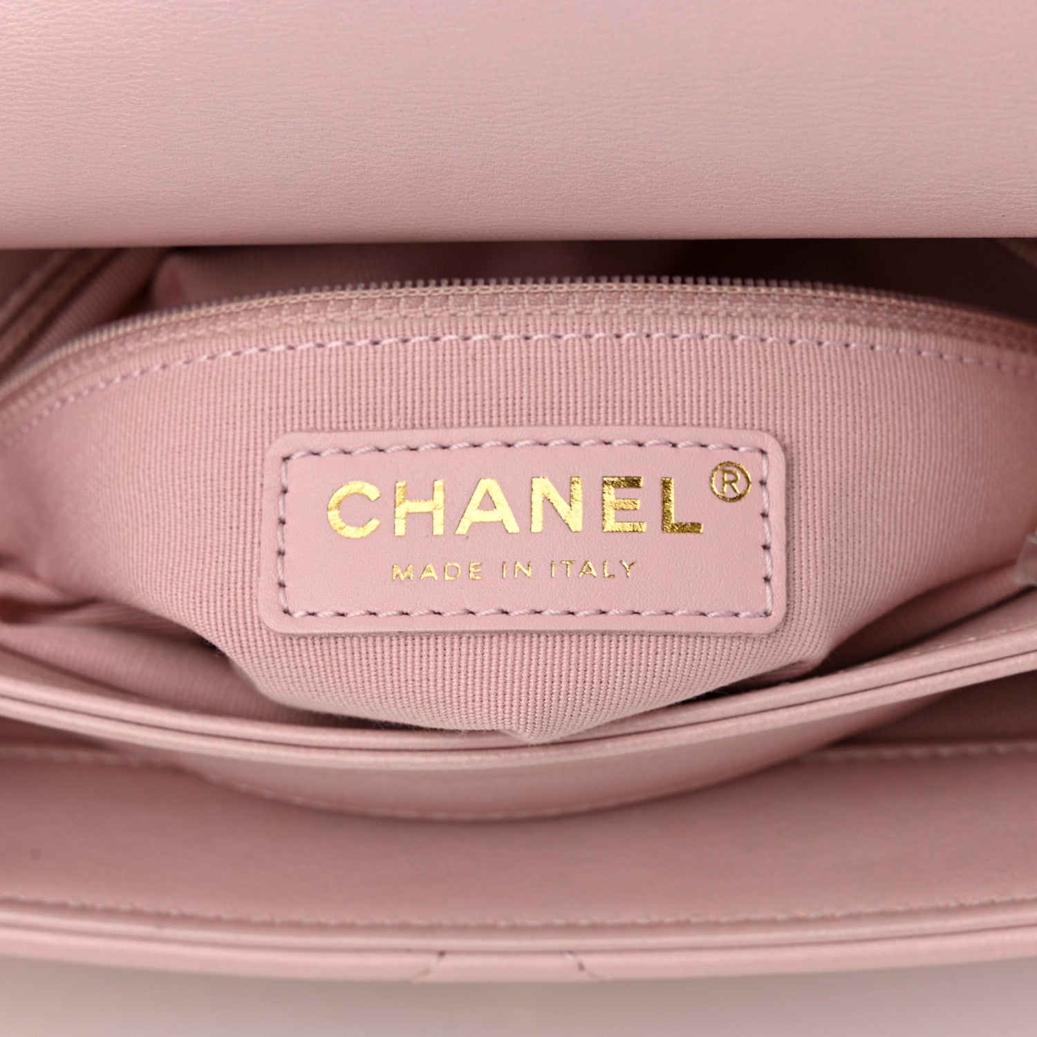 Chanel Lambskin Quilted Small Chain Top Handle Flap Rose Clair 7 of 12