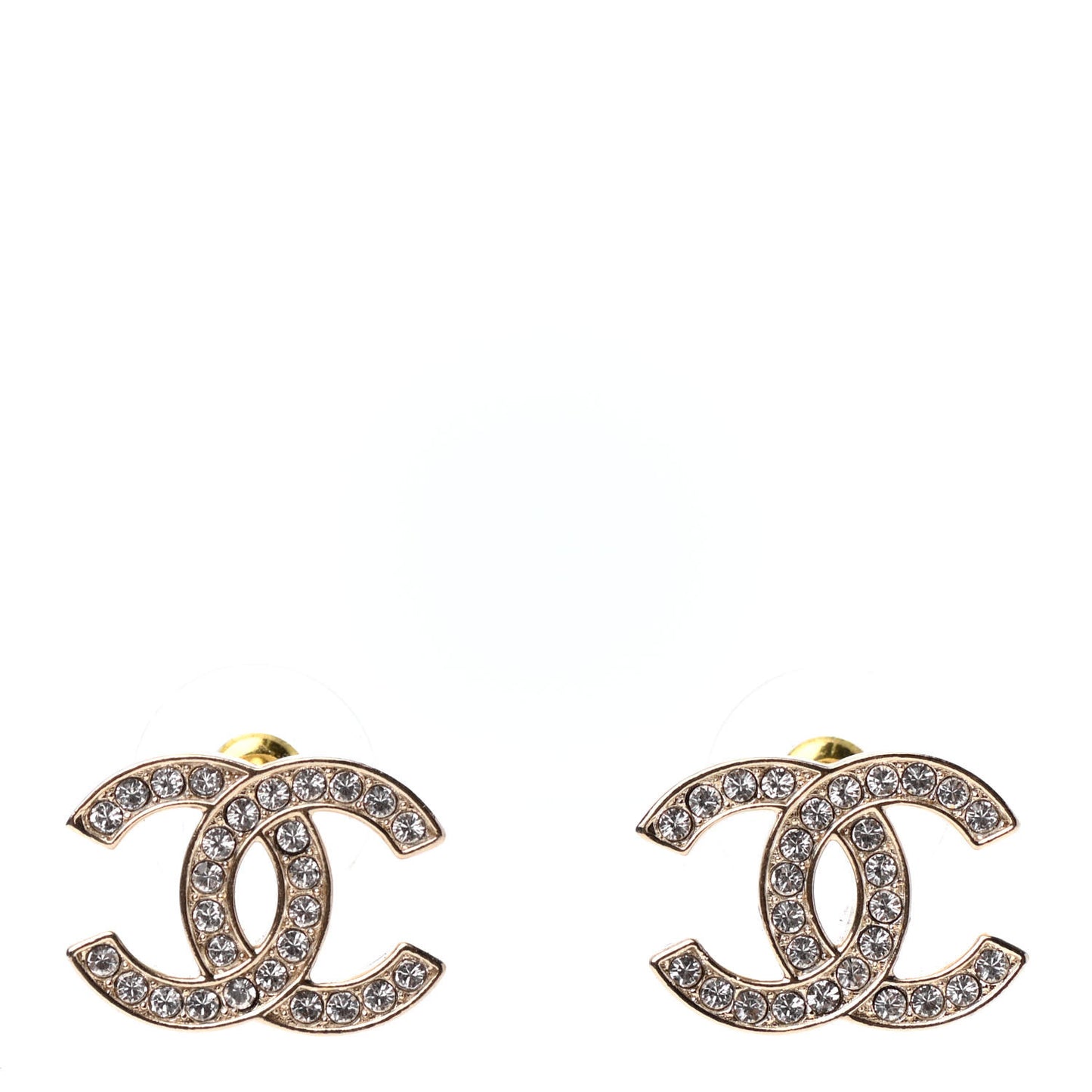 Crystal CC Earrings Gold