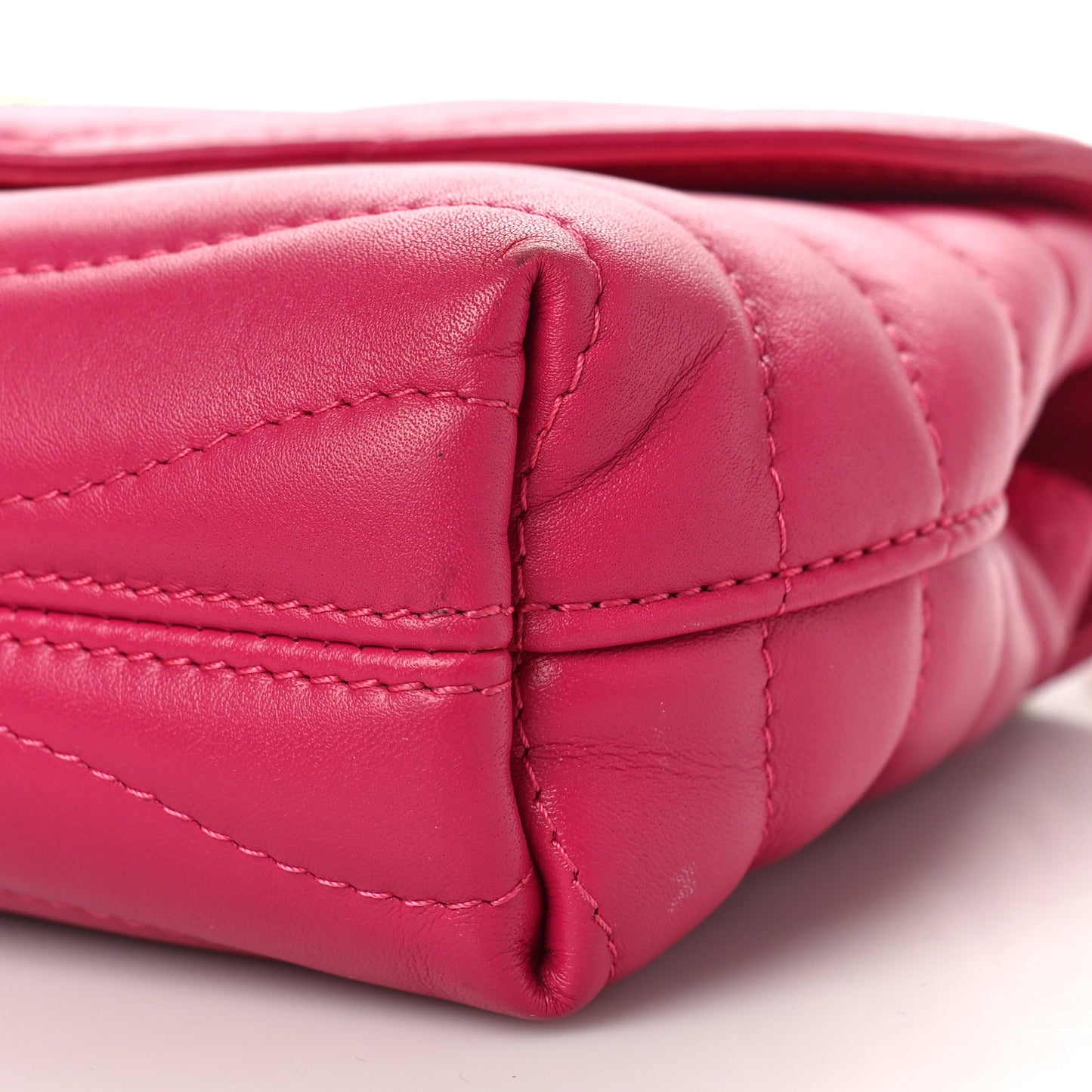 Calfskin LV New Wave Chain Bag Rose Freesia