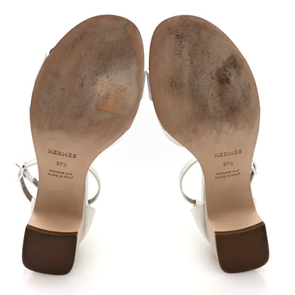 Hermes Calfskin Encens 50 Sandals 37.5 White 6 of 11