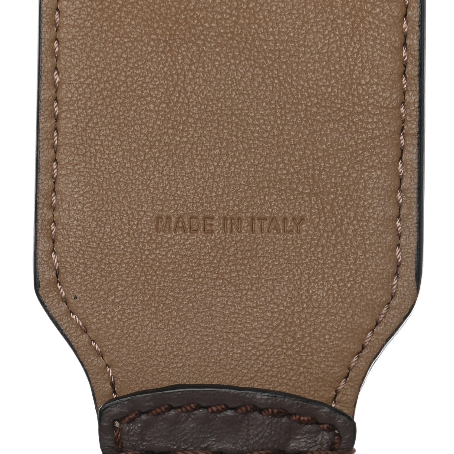 Fendi Calfskin FF 1974 Embossed Strap You Brown 5 of 5