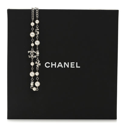 Chanel Crystal Pearl Star 5 CC Necklace Silver 6 of 6