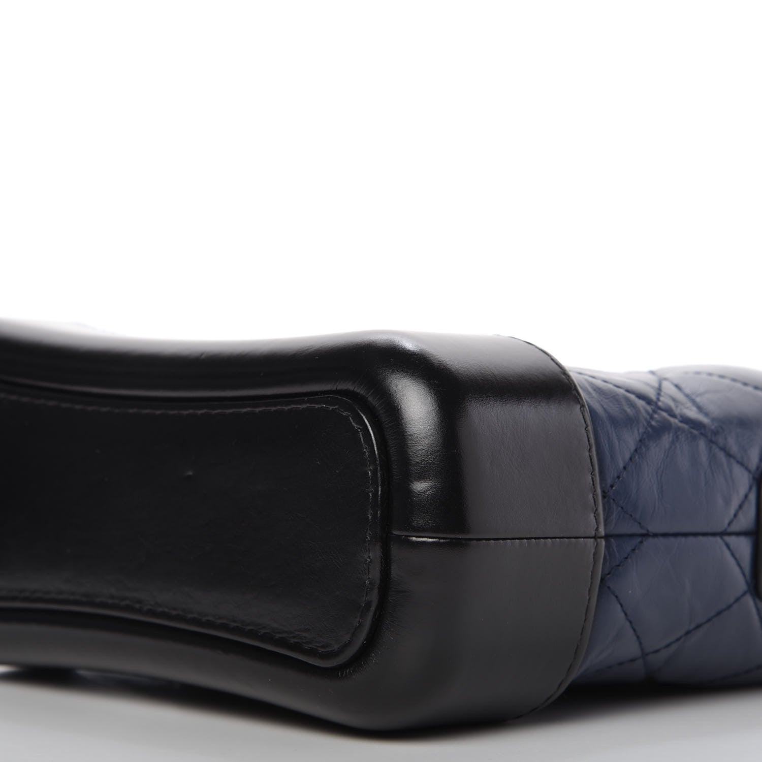 Chanel Aged Calfskin Quilted Small Gabrielle Hobo Navy Black 7 of 11