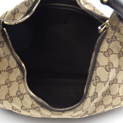 Gucci Monogram Medium Horsebit Chain Hobo Dark Brown 5 of 13