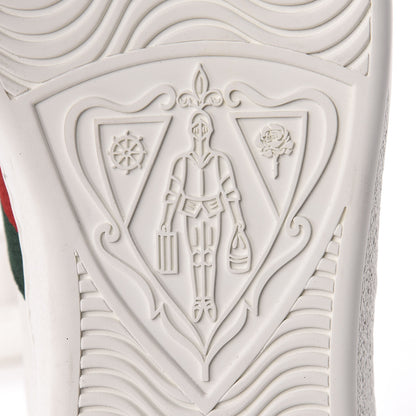 Gucci Calfskin Ayers Web Tiger Embroidered Mens Ace Sneakers 9.5 White Green Red 9 of 12
