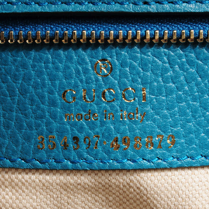 Gucci Dollar Calfskin Medium Swing Tote Marine Deep Cobalt 7 of 8