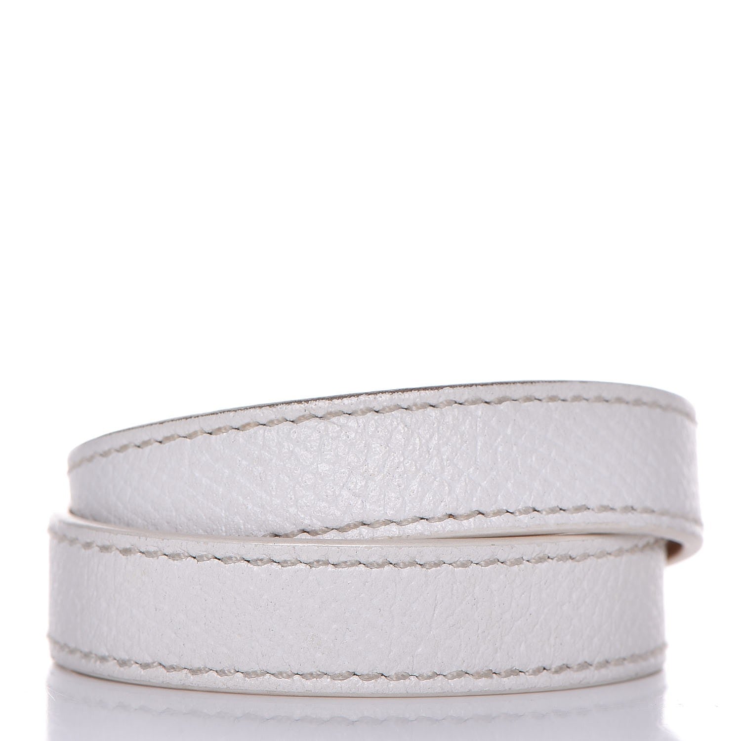Hermes Epsom Kelly Double Tour Bracelet XS Blanc White 3 of 5