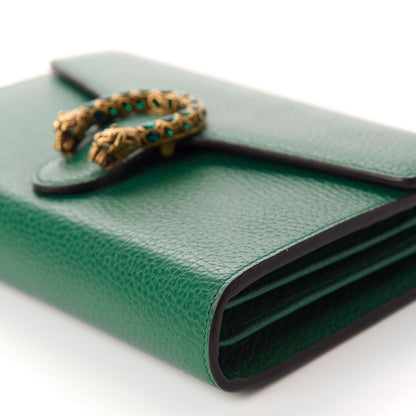 Gucci Calfskin Mini Dionysus Chain Wallet Emerald 7 of 10