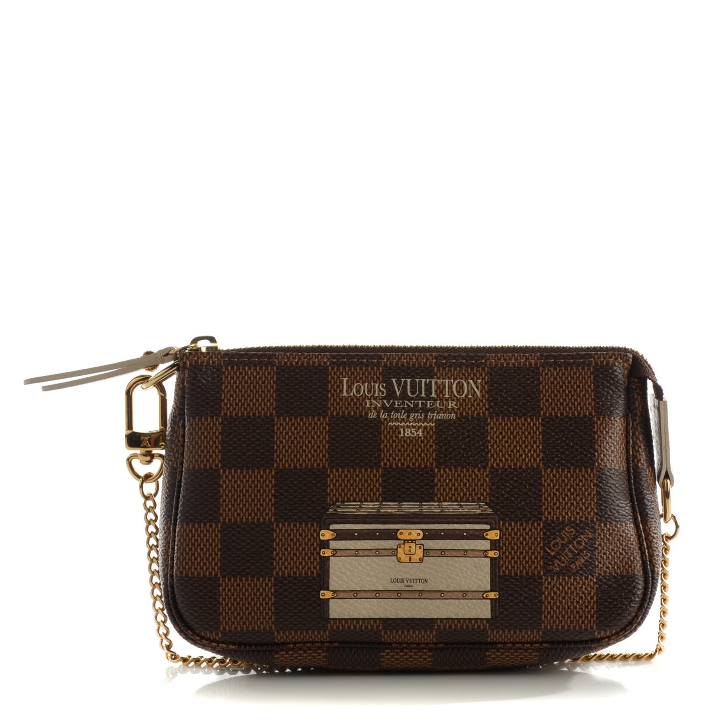 Damier Ebene Trunks and Locks Mini Pochette Accessories