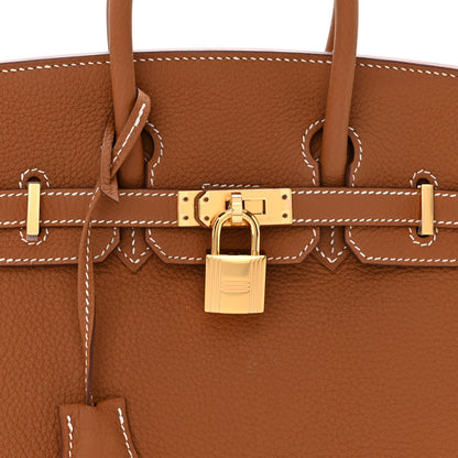 Hermes Togo Birkin 25 Gold 8 of 11