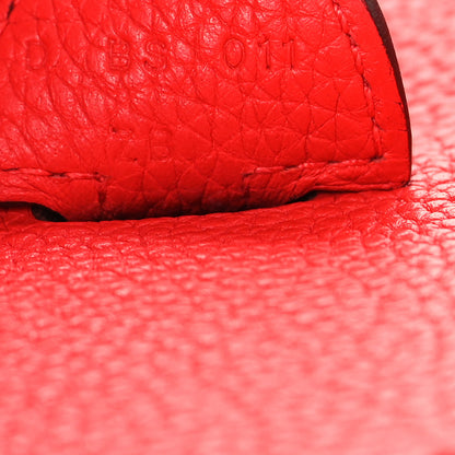 Hermes Taurillon Clemence EVELYNE III PM Rouge de Coeur 7 of 12