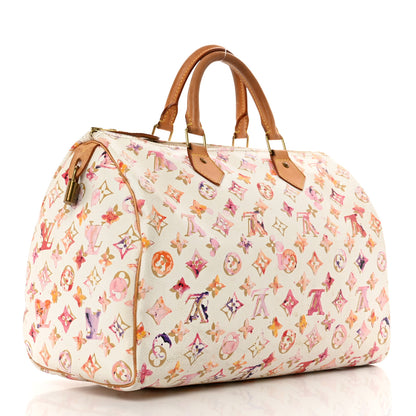 Louis Vuitton Watercolor Aquarelle Speedy 35 White 3 of 14