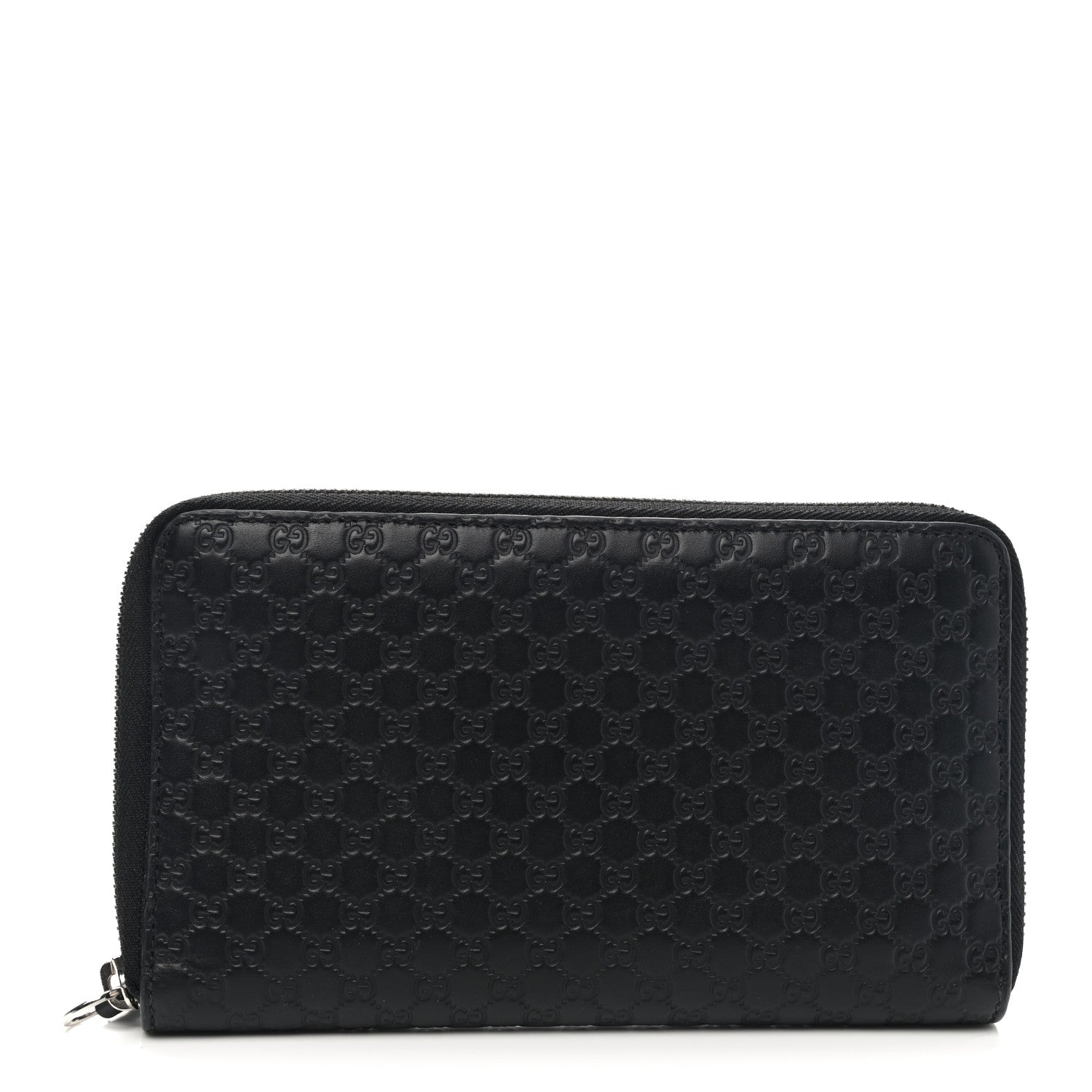 Gucci Microguccissima Large Zip Around Organizer Wallet Black 1 of 8