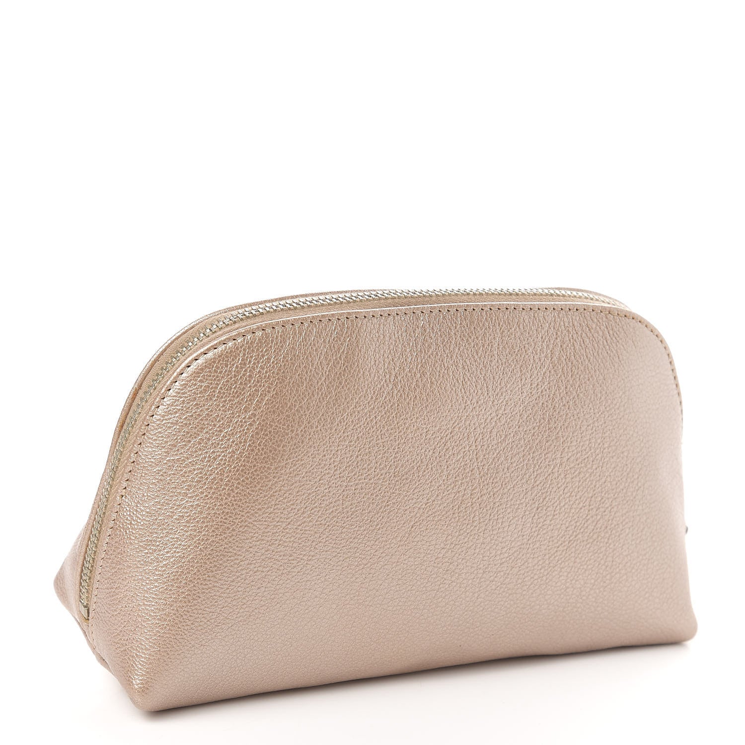 Chanel Metallic Goatskin Cosmetic Case Gold 3 of 8