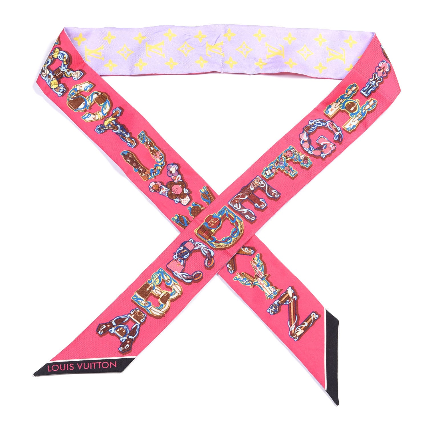 Louis Vuitton Silk Monogram LV And Me BB Bandeau Rose Pop 1 of 3