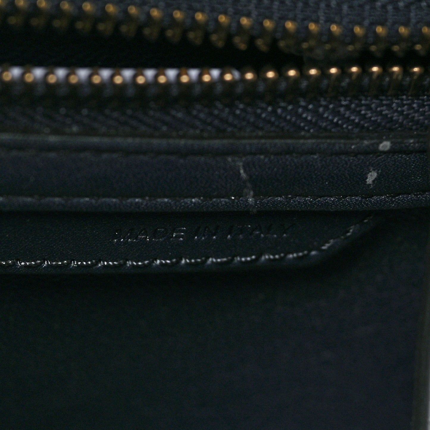 Smooth Calfskin Striped Canvas Micro Luggage Navy Blue