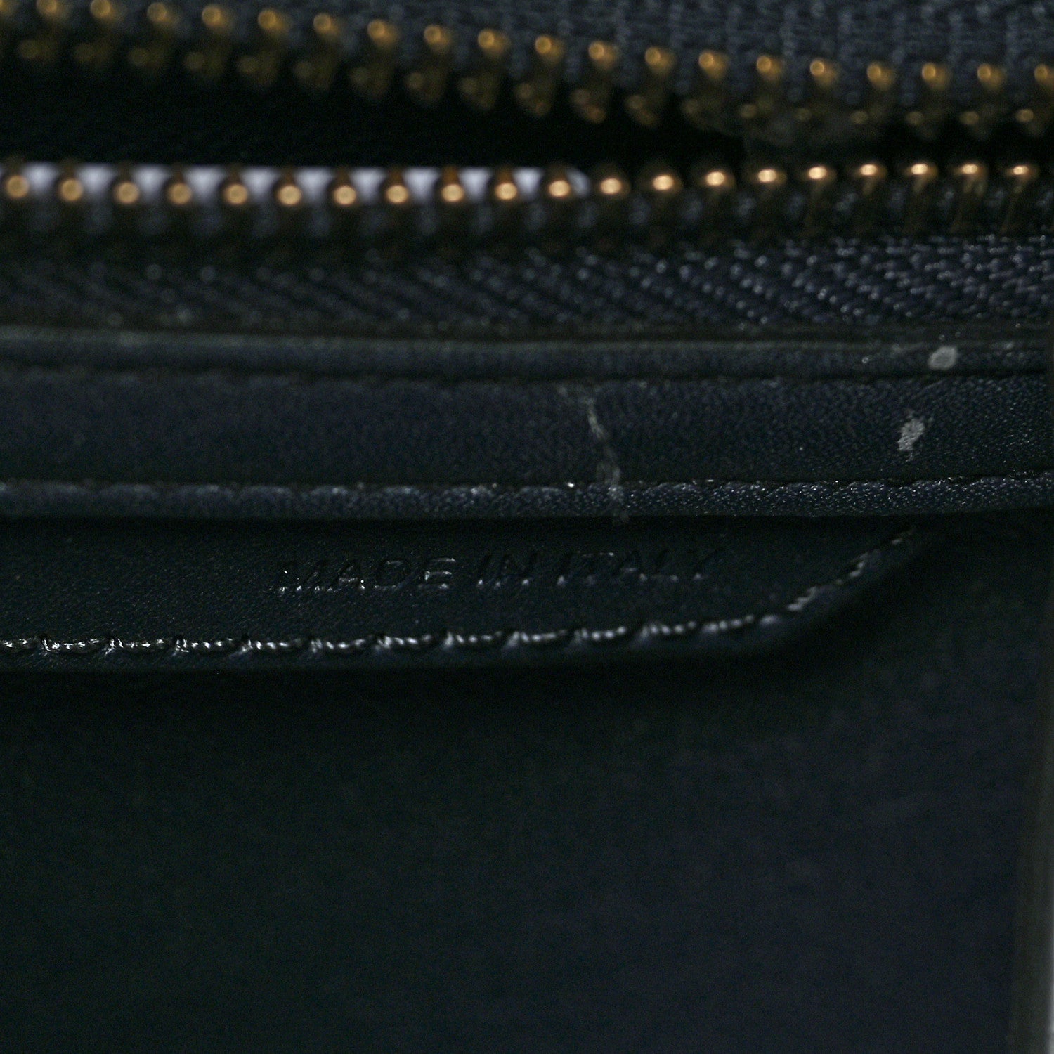 Celine Smooth Calfskin Striped Canvas Micro Luggage Navy Blue 6 of 9