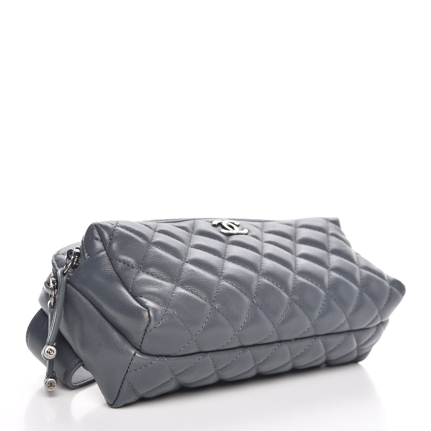 Calfskin Quilted Waist Bag Dark Gray