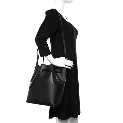 Mansur Gavriel Vegetable Tanned Calfskin Bucket Bag Black Ballerina 2 of 10