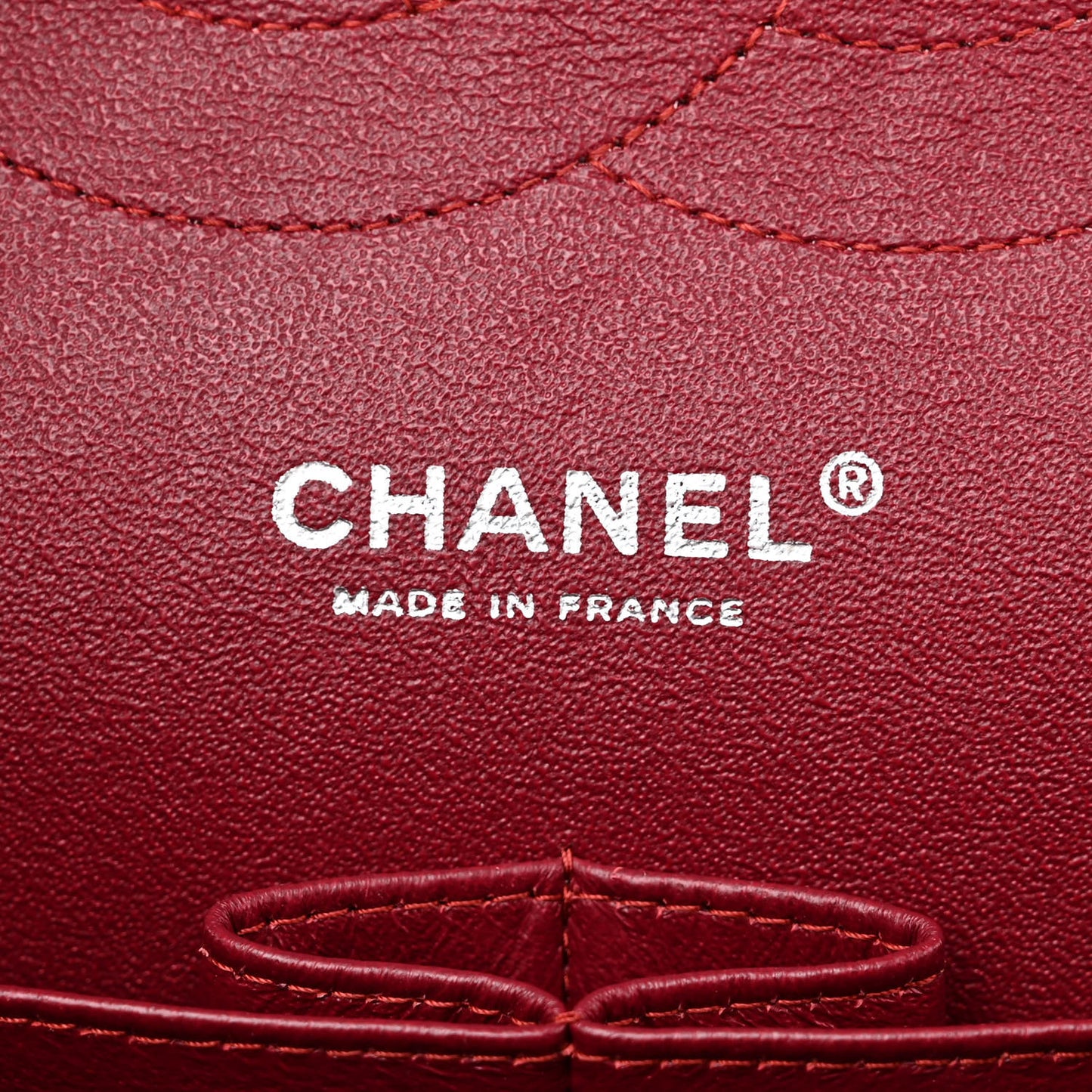 Patent Calfskin Quilted Jumbo Double Flap Red
